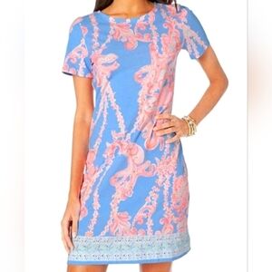 Lilly Pulitzer Mini Dress in Vibrant Blue and Pink